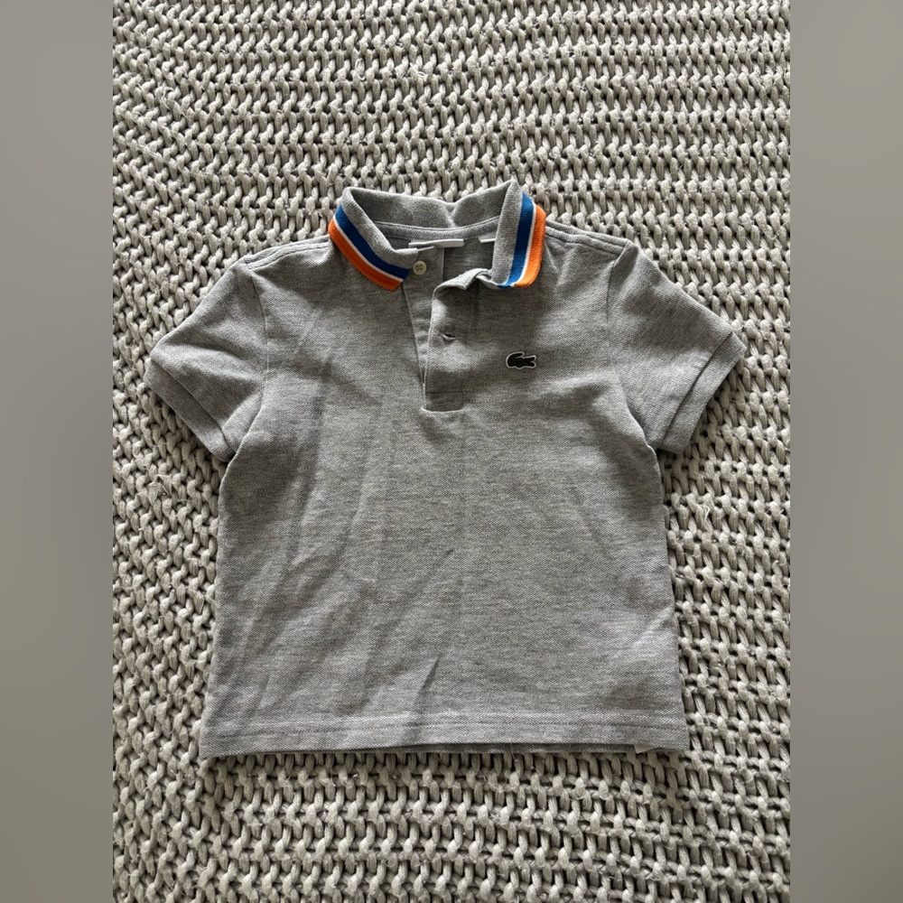 Lacoste / Janie and jack Kids Polo Shirt Trio - Navy, Gray, Light Green - Picture 2 of 7